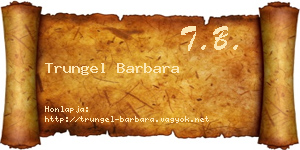 Trungel Barbara névjegykártya
